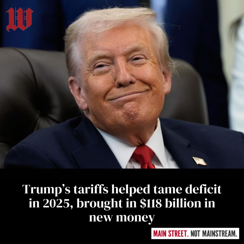 WashTimes's tweet photo. The fiscal year began Oct. 1, 2024, and ran through Sept. 30, 2025, meaning 30% fell under Mr. Biden and 70% under Mr. Trump.