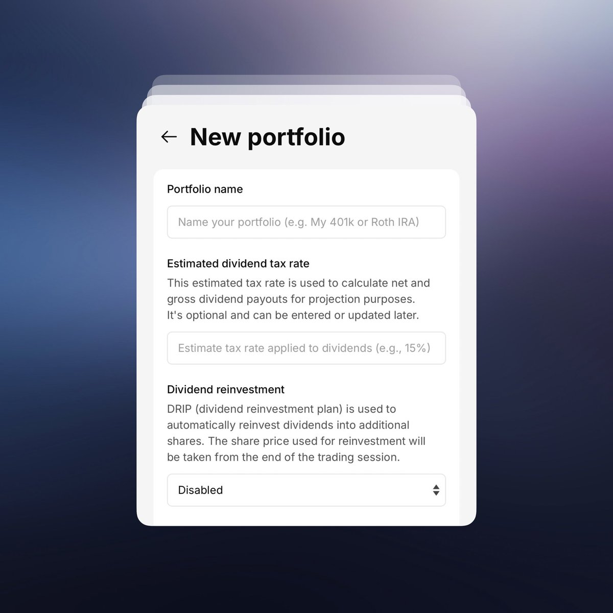 plainzer's tweet image. We are delighted to announce a feature that has been requested by many customers. Dividend tracker now supports DRIP. Available on both Investor and Professional subscription plans.