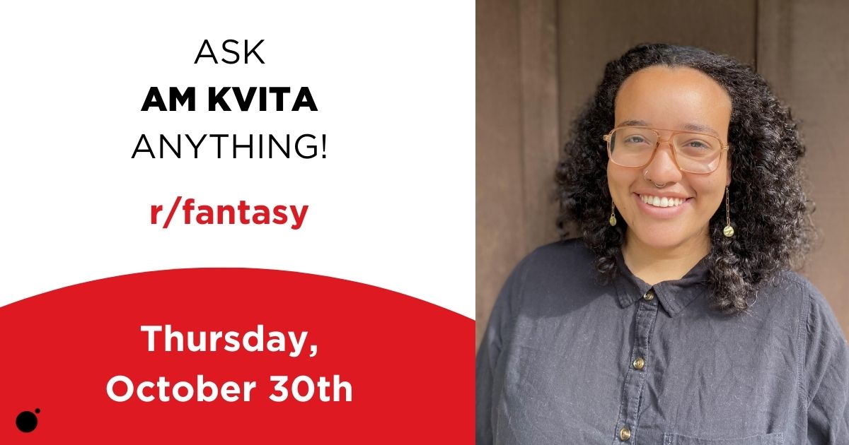 Mark your calendars! Join <a href="/AMKvita/">Kvita 🍉</a>, New Voices author of AN UNLIKELY COVEN, for an AMA on Thursday, October 30th with r/fantasy.