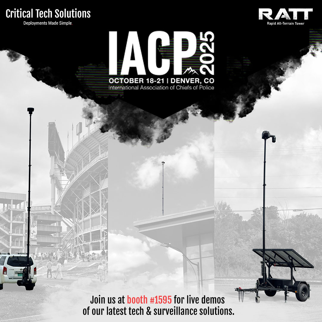 CriticalTS's tweet image. Join us at IACP booth #1595 for live demos of our latest tech &amp;amp; surveillance solutions. 

#IACP2025 #PublicSafety #TheRATT #TheRATT865 #TelescopicMasts #ConnectElevateDeploy