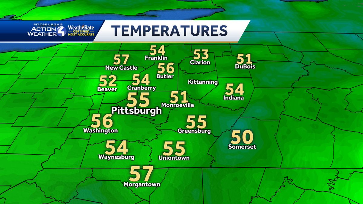 It's lunch time around Western PA! Here's a look at current temperatures! #pawx