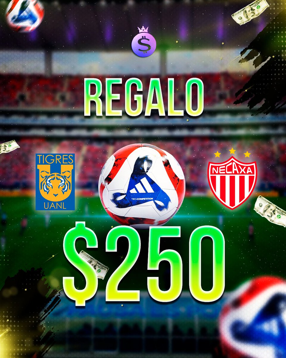 SistemaZcode's tweet image. 🎁 REGALO $250 MXN
⚽️ ¿Cuántos goles habrá y qué equipo anotará primero? 🔥
🇲🇽 Necaxa vs Tigres
🏆 Liga MX
Comenta tu predicción con #Zcode
Manda tu respuesta a 👉 @SistemaZcode
Dale ❤️ y RT
1 participación por persona
#Necaxa #Tigres #LigaMX #ZcodePicks #ApuestasDeportivas