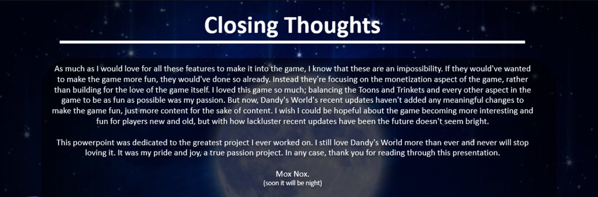 loopimay's tweet image. As fun as it is to shit on Rox&apos;s horrible ideas, we shouldn&apos;t overlook how manipulative this powerpoint is as a whole. He presents himself as a holier-than-thou tortured artist saddened that BlushCrunch turned his dream into cash cow instead of the butthurt man-child he is.