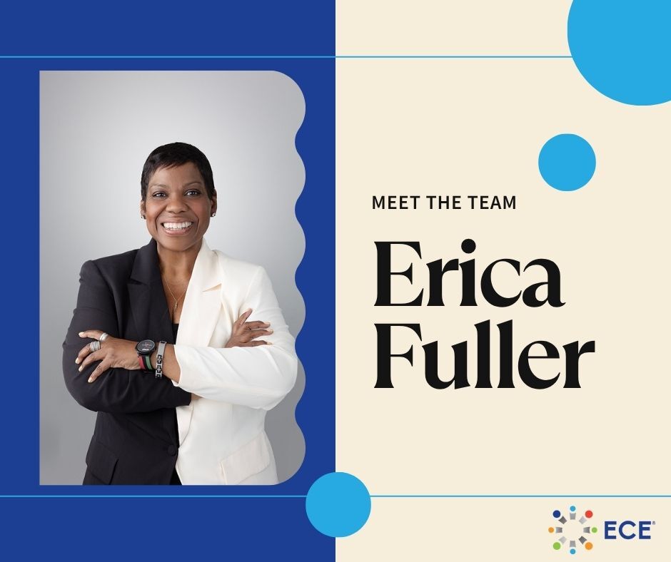 ECEConnection's tweet image. Meet Erica Fuller, ECE’s new Director of Regulatory &amp;amp; Workforce Services! 🎉 Philly roots, 24 yrs in credential evaluation, and a love for city life (and chicken fingers 🍗). Get to know her in our latest #MeetTheTeam feature!
🔗 hubs.la/Q03P825W0