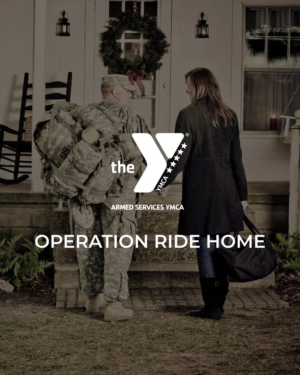 Since 2011, the @ASYMCA has partnered with Jack Daniel’s Distillery on #OperationRideHome--helping 14,361 military heroes and their families travel home for the holidays. 🎄✈️

Learn how to apply for free flights or travel assistance through your branch: bit.ly/3VfxkFo