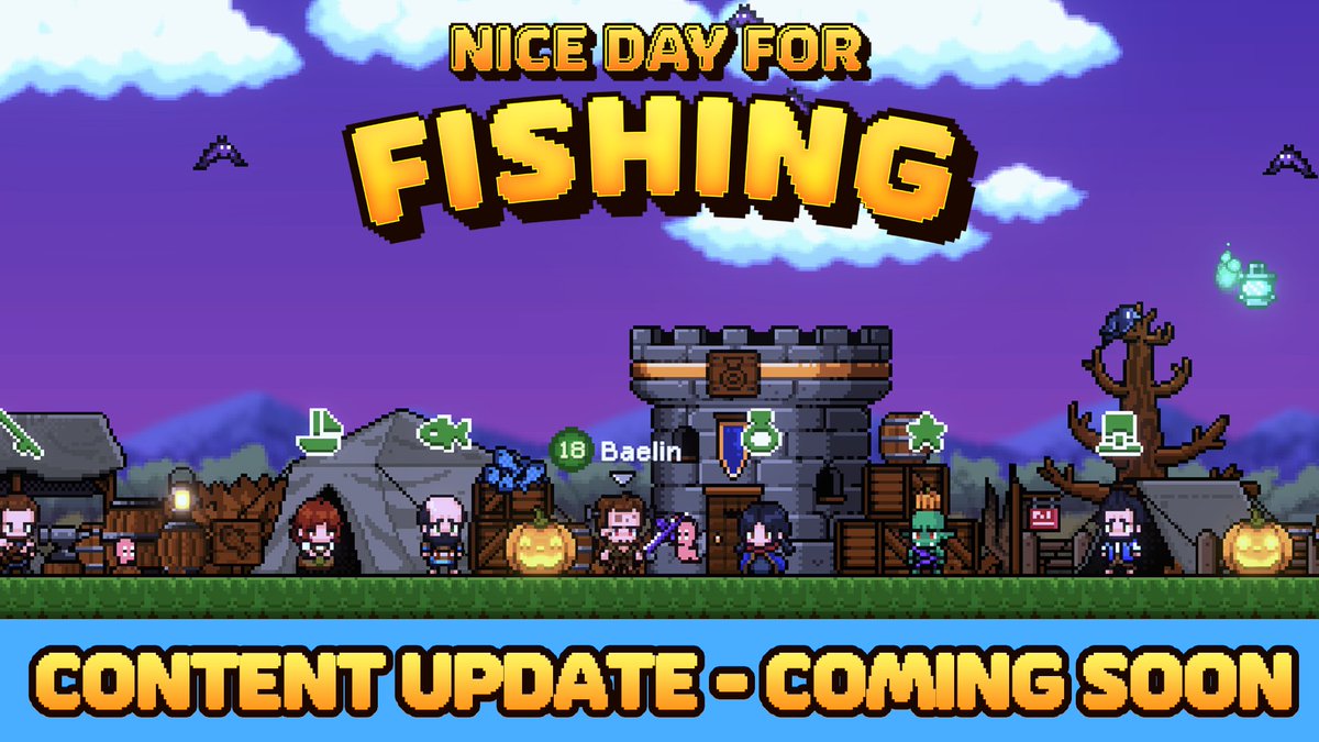EpicNPCManGame's tweet image. We&apos;ve just released our second Nice Day for Fishing Dev Blog! This time, we&apos;re diving deep into the new features of our upcoming Content Update, including:

🎃 Seasonal Events
🐟 Elite Enemies
⛵ New Sail Shop

Read more about our future Content Update: ⬇️
store.steampowered.com/news/app/23931…