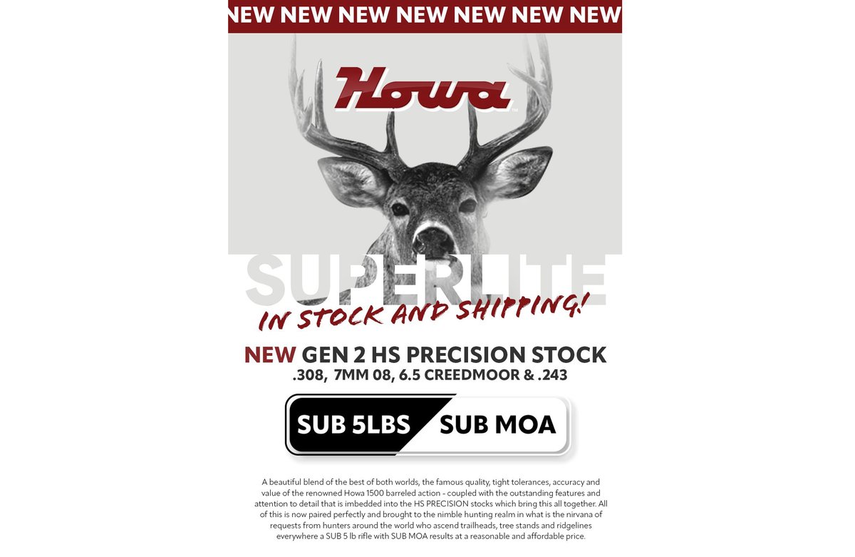 FirearmsGuide's tweet image. Howa just launched NEW SuperLite Gen 2  @LegacySportsInt #Howa #rifle #2A 

legacysports.com/super-lite/