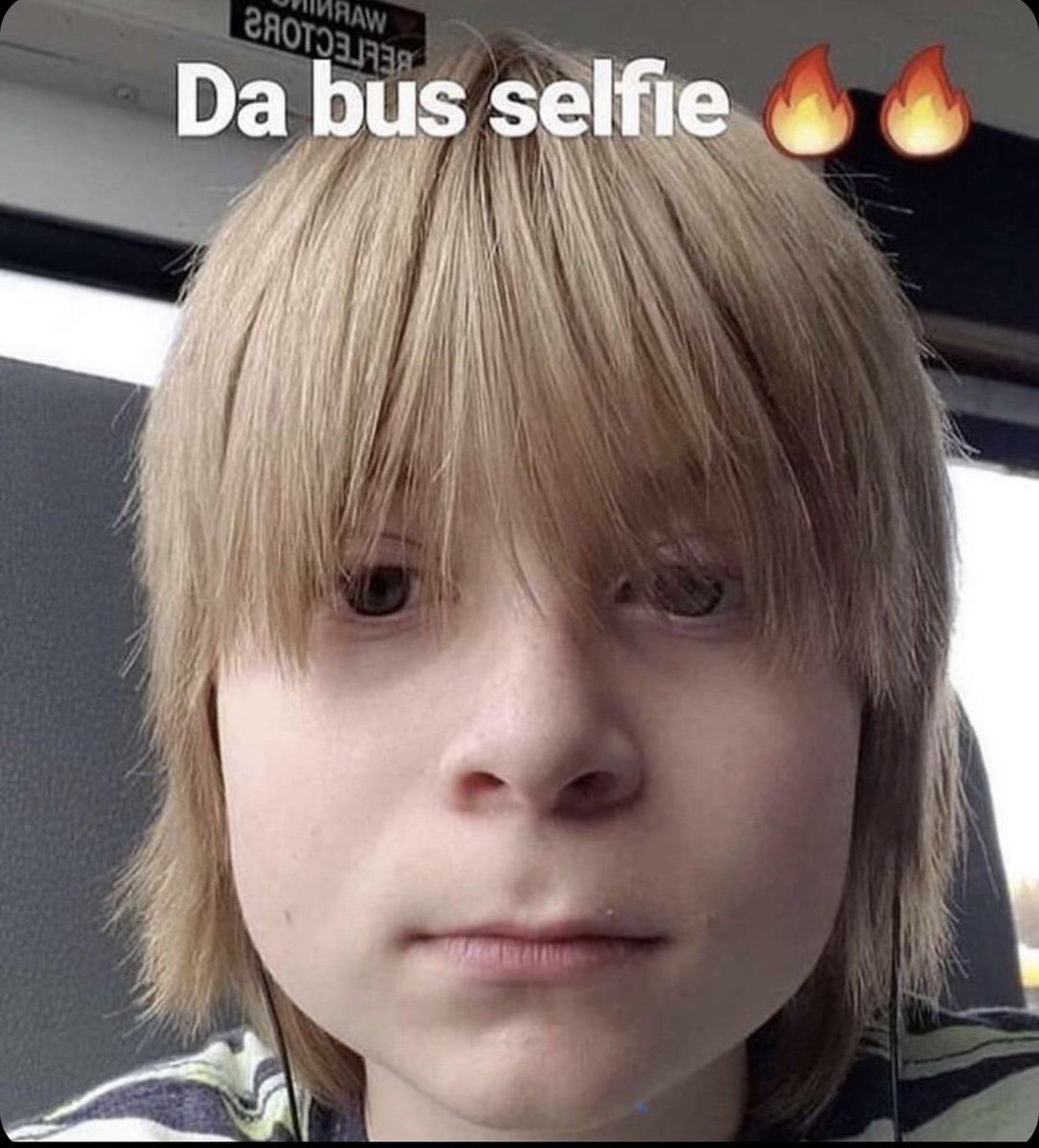 smouther24938's tweet photo. Feels great to be on the bus again after a 2 week suspension for nailing a teacher in the head with a bullet. https://t.co/X5NIq980VN