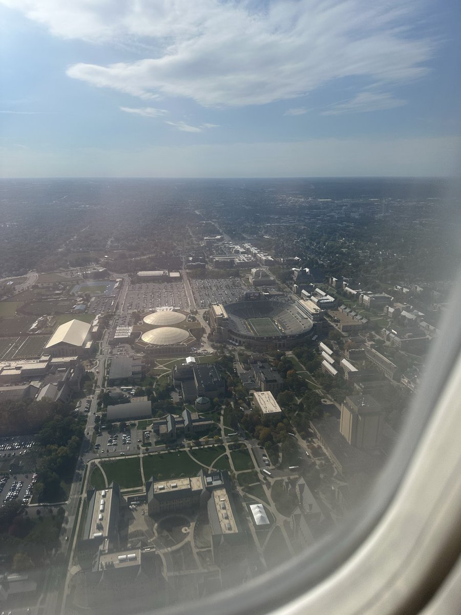 Landed in South Bend, excited to see my college buddies and watch the ND USC game!