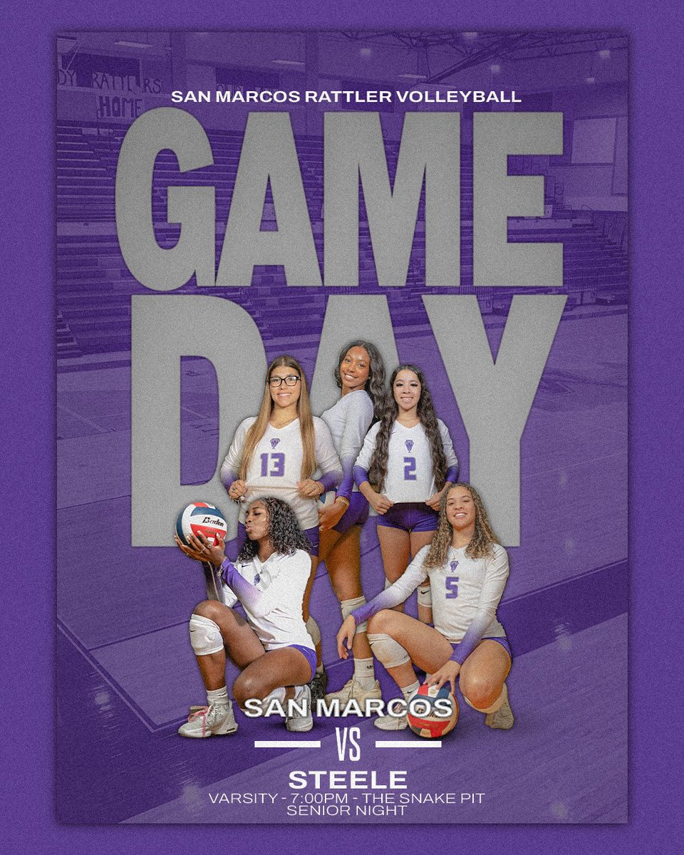 Senior night for our lady rattlers tonight!!! <a href="/SanMarcosHSVB/">San Marcos Rattler Volleyball</a>