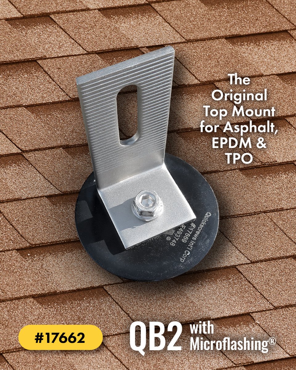 QuickBOLTsolar's tweet photo. Complete your install with QuickBOLT essentials:
-QB2 &amp; QuickPATCH
-Deck Mount &amp; Conduit Puck

Reliable, ready-to-ship solutions for every job. https://t.co/QtovMlMBVC