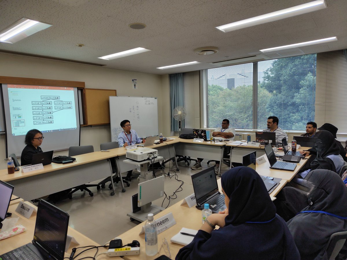 yamanobeedge's tweet photo. 10月16日。
サウジアラビア王国通信・情報技術省（MCIT）の研修教育機関サウジデジタルアカデミー（SDA）の研修生へゲームシナリオ論の講義を行いました。
一般財団法人中東協力センターの協力で開催されました。
場所はJICA東京。
日本・サウジ外交関係樹立70周年事業記念事業の一環です。 https://t.co/chbxnqsz4I