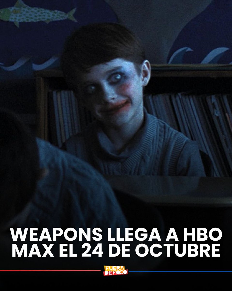 GabyMeza8's tweet photo. CONFIRMADO: WEAPONS del director Zack Cregger se suma al catálogo de HBO Max este 24 de octubre. La película fue todo un éxito en cines y es el proyecto de terror mas rentable del año. https://t.co/wD9HYMk9IQ