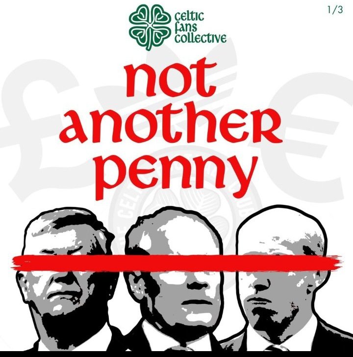 • No more merchandise purchases
• No more food and drink at Celtic Park
• No more stadium tours, bars, restaurants, or Club-run events
• Nothing beyond a match ticket

Football without fans is nothing 🍀