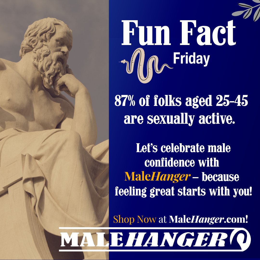 Happy Sexual Health Awareness Month! 
Fun fact: 87% of folks aged 25–45 are sexually active. 
Let’s celebrate male confidence with Malehanger.com—because feeling great starts with you! What’s your go-to wellness tip?  
#penisenlargement #maleenhancement #sexualwellness