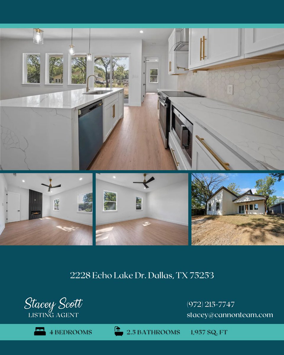 ChristieCannon's tweet image. ✨Just Listed!✨
Modern New Build – No HOA!
📍2228 Echo Lake Dr, Dallas TX
4BD | 2.5BA | $40K in Upgrades
Sleek design, open layout, &amp;amp; just mins from Downtown Dallas! Don’t miss this one — schedule your tour today!
#DallasHomes #NoHOA #ChristieCannonTeam