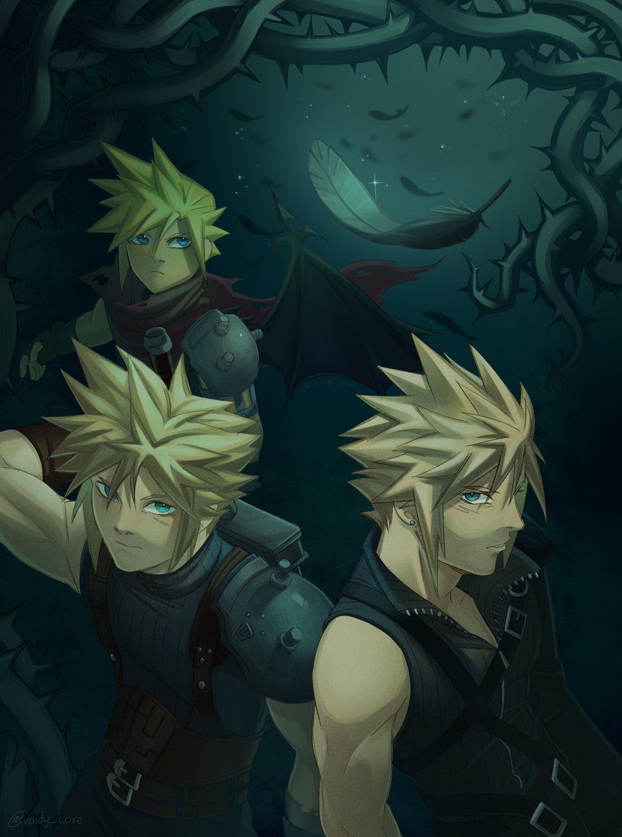 Redrawing of the Clouds &lt;3 
#FinalFantasyVII #art