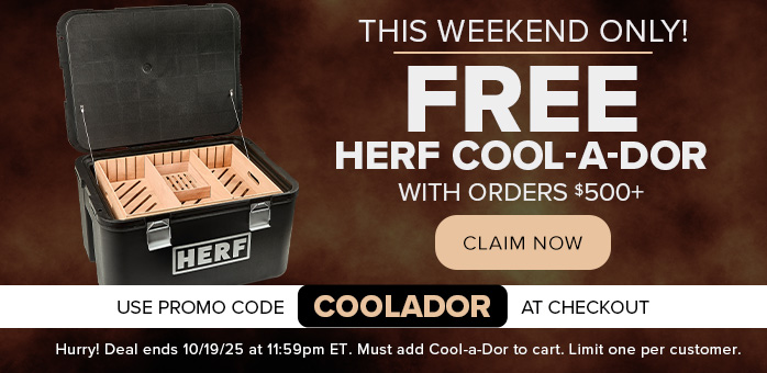 Spend $500+ on premium cigars and get a Herf Cool-a-dor FREE! 🔥 Add the Cool-a-dor to your cart, fill it with $500+ worth of top-notch smokes, and use code COOLADOR at checkout. Don’t wait—offer ends 10/19 at 11:59pm ET!
bit.ly/4qhokhg