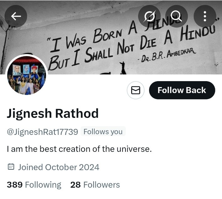 Nikhilchavdagj1's tweet image. लिस्ट नंबर 2 🔥
ईमानदारी से एक दूसरे को फॉलो कर लीजिए
@JigneshRat17739
@dadoriya43708
@BUDDHA1049392
@Rahul00507
बाकी सभी 🔄 लिस्ट खोलकर एक दूसरे को फॉलो कर लीजिए।