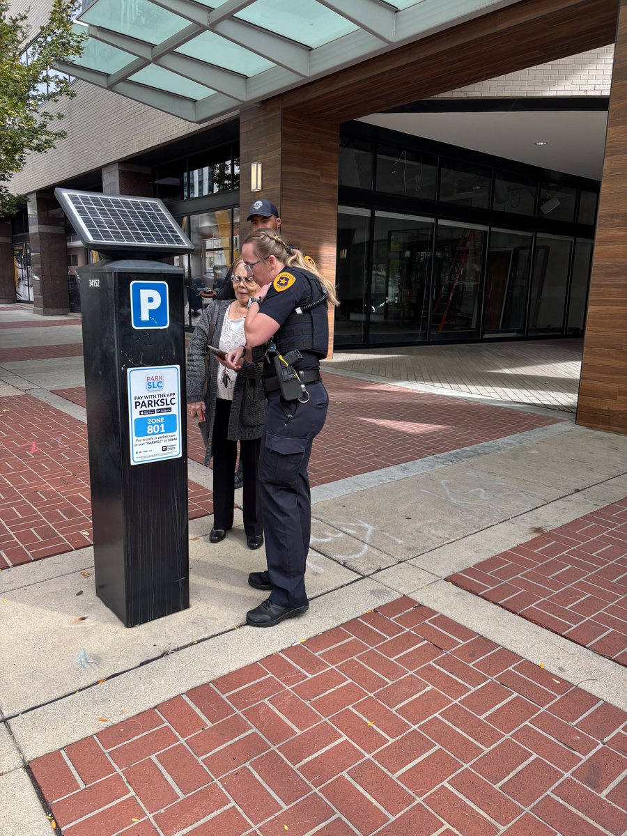 Sometimes service means chasing down suspects…
 Other times, it’s helping someone figure out the parking meter.
 Just another day of protecting and serving any way we can.