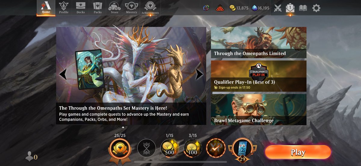 ddpound's tweet image. Anyone having issues with the Arena Direct today? I entered the event, built my deck, and backed out of the app to play later. Just tried to play a match and I don’t even see the event anymore? @wizards_magic @fireshoes