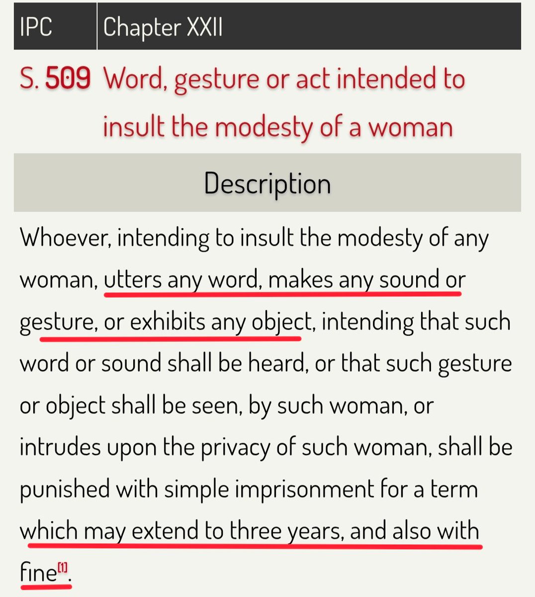 > Physical assault against men (IPC 352) — Up to 3 months in jail 🚨

> WORDS or gestures against women (IPC 509) — Up to 3 YEARS in jail 🚨

12 TIMES higher punishment for WORDS than physical assault.

Any woman can just assault you and claim that you used an offensive word‼️