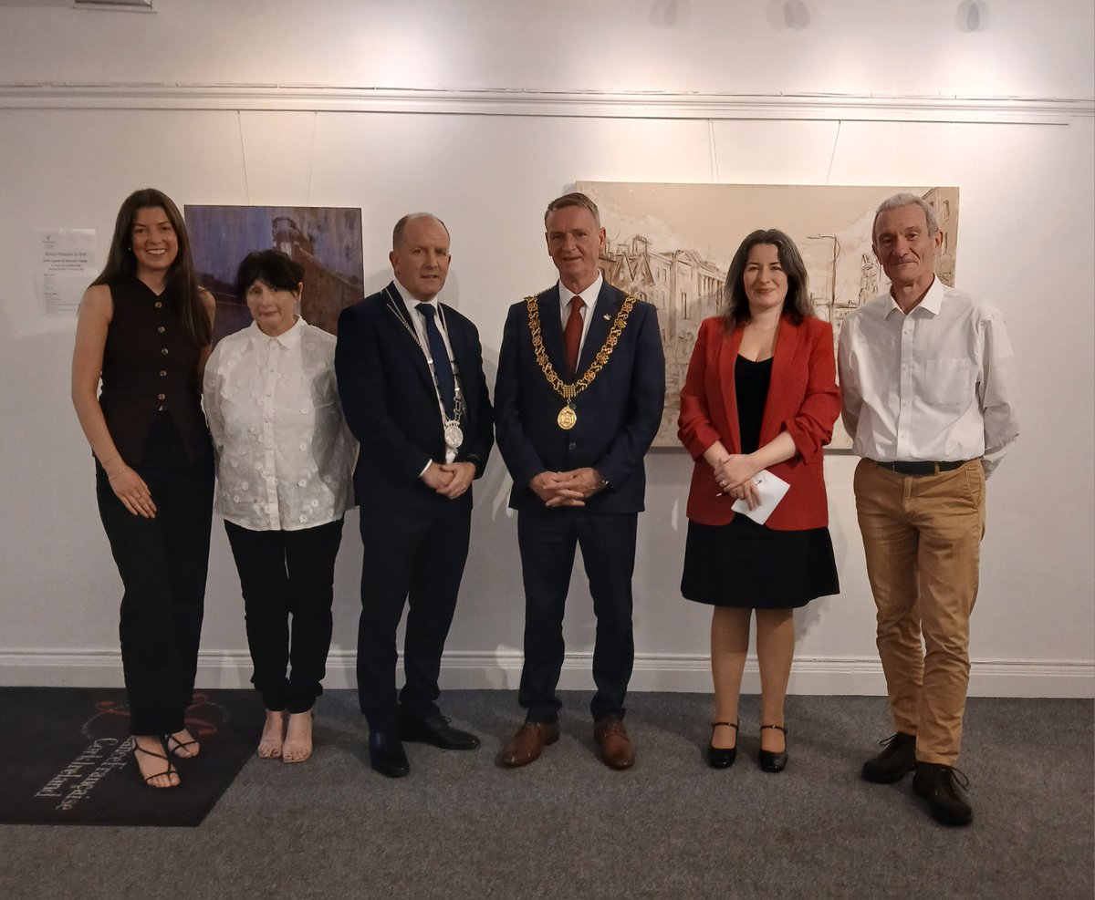 Thank you to Lord Mayor of Cork Cllr. <a href="/FergalDennehy/">Fergal Dennehy</a>  &amp; Deputy Mayor of County Cork Cllr. Dominic Finn for officially opening the new exhibition 'Cork: Layers of Time and Traces', by MTU CCAD Graduates Deirdre O'Neill &amp; Abby Curran, in our gallery yesterday.
