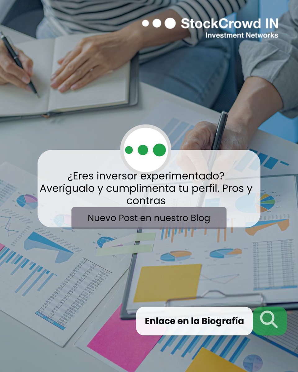 📢 Nuevo blog en StockCrowd IN: ¿Eres inversor experimentado? Averígualo y cumplimenta tu perfil. Pros y contras  📢 

Bajo el Reglamento Europeo 2020/1503, se distinguen dos tipos de inversores: experimentado y no experimentado.

!No te lo pierdas! 👉 buff.ly/9sgqA3b