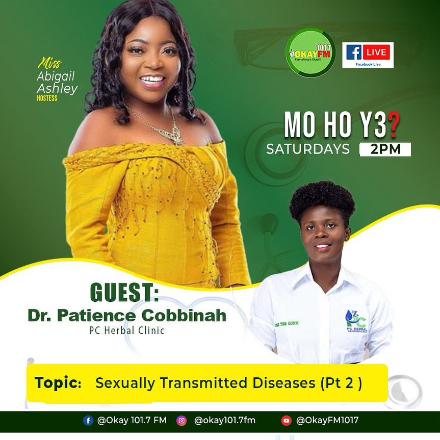 “Your sexual health matters! It’s not just about preventing infections — it’s about knowing your body, making the right choices, and living confidently. Take charge of your sexual health, Saturday 2pm to 4pm, Mo Ho Yɛ on <a href="/Okay1017fm/">OKAY 101.7 FM</a> <a href="/AbigailAshley_/">abigail ashley</a>