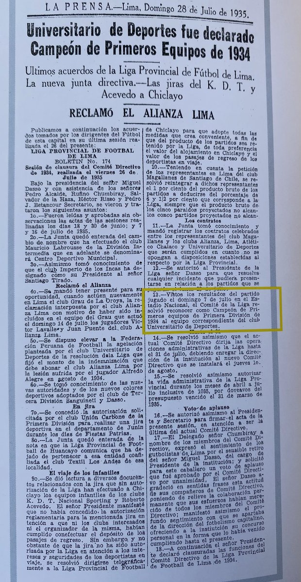 <a href="/rhfutbolperu/">Revisionismo Histórico del Fútbol Peruano</a> Universitario ganó el desempate y fue proclamado campeón de 1934 en el Boletín 174. Lo demás es relleno inventado.