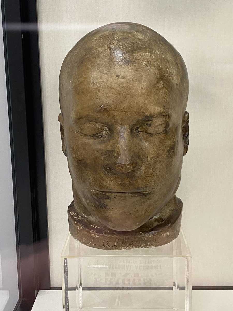 Death mask of Franz Muller, executed for the 1st murder on British railways. Muller robbed Thomas Briggs &amp; threw him from a train outside London. Muller fled to the US but police beat him there on a faster boat. He was among the 1st to be extradited from America to UK #truecrime