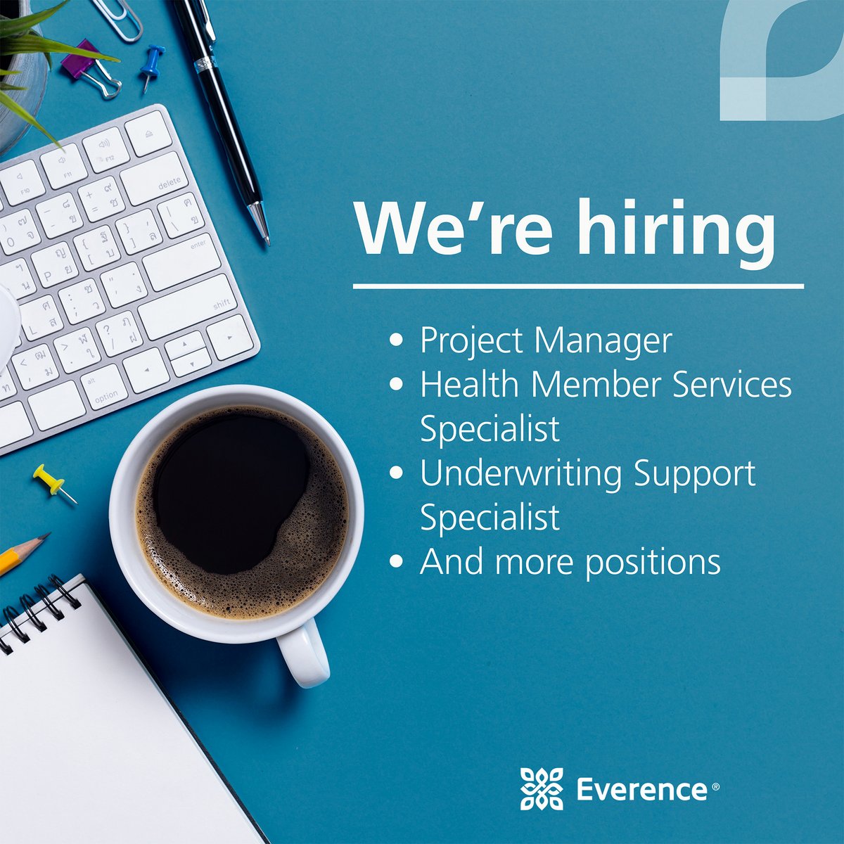Grow your #career at Everence, a faith-based financial services organization. Join us in empowering financial well-being for faith-inspired living, and apply for these and other open positions at evrnce.com/evx.