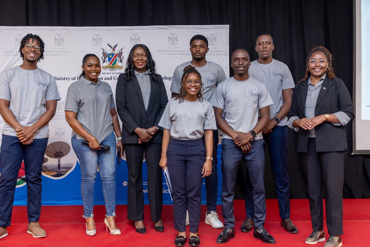 MICTNamibia's tweet photo. MEGA WINNERS | The MICT extends Mega congratulations to all winners of the 2025 National Mega Hackathon.
#MegaHackathon
#DigitalNamibia
#ClockIt https://t.co/ImQqDW8rKx