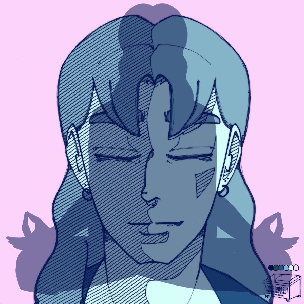 sinasdumpster's tweet photo. #bweirdOCtober Day 16: limited color palette (2) 🩵
I wasn't sure which version to use. The color palette is giving ATLA spirit form so I just had to draw Rudi meditating~
#OC #OC_tober #inktober #inktober2025 #limitedcolorpalette #yoga https://t.co/wbi8BzQTVA
