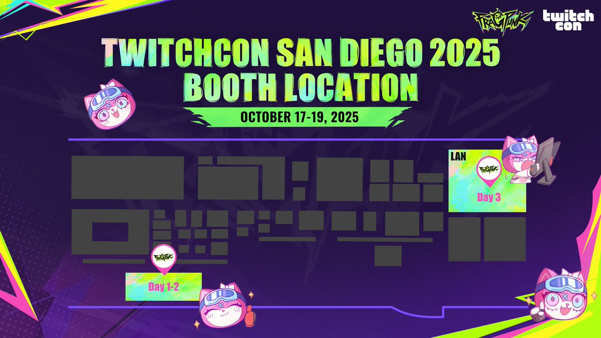 TwitchCon San Diego 2025’s about to kick off. 
Find our Booth in the Lobby G near the entrance to Exhibit Hall G and get ready to break the rules with us!

#FragPunk #FragPunkTwitchCon #FragPunkS3 #TwitchConSanDiego #TwitchConSponsor <a href="/Twitch/">Twitch</a> <a href="/TwitchCon/">TwitchCon</a>