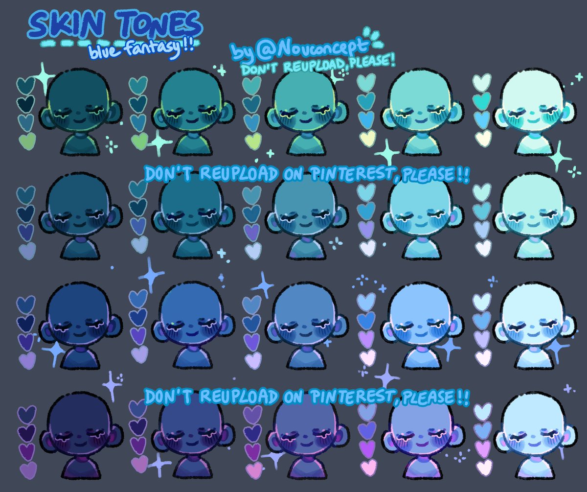 nouconcept's tweet photo. first part of the fantasy skin tones is already updated! ✨🎨 https://t.co/PA7M3CrM9R