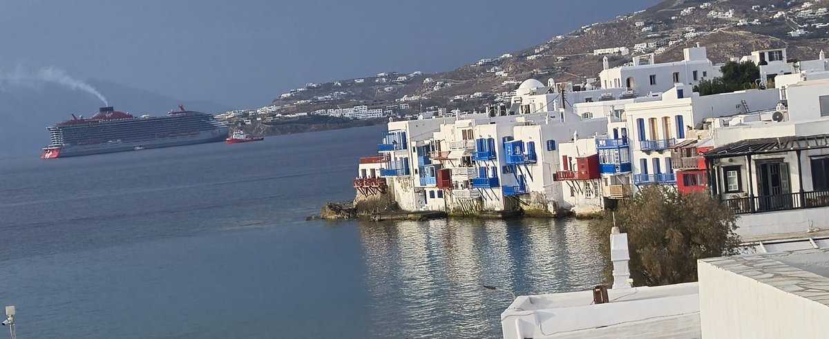 DianeS08's tweet photo. Having the best time in Mykonos with @ianspeny https://t.co/xfDCzZKLVK