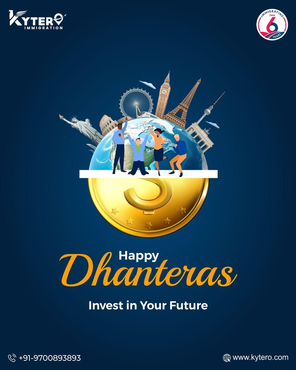 ✨ शुभ धनतेरस! Happy Dhanteras! ✨

This Dhanteras, invest in the most precious asset - YOUR FUTURE! 💫

Just like buying gold brings prosperity, investing in your immigration journey brings endless opportunities for you and your family. 🌍

#HappyDhanteras #Dhanteras2025