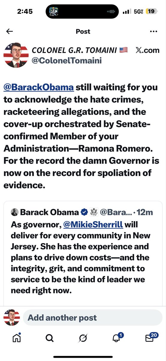 𝘾𝙊𝙇𝙊𝙉𝙀𝙇 𝙂.𝙍. 𝙏𝙊𝙈𝘼𝙄𝙉𝙄 🇺🇸 tweet media