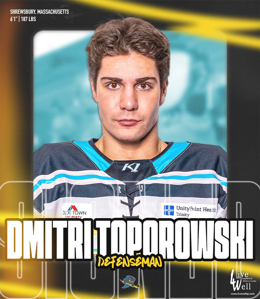 QuadCityStorm's tweet photo. The Quad City Storm is excited to announce the signing of defenseman Dmitri Toporowski ahead of tomorrow's Opening Night matchup🖊️

📊 https://t.co/Lr7nsLFBj5
🦴 https://t.co/pI5xoHx70s

Let's work, Meech🤝

#TakeCover https://t.co/W1pJ7erlqP