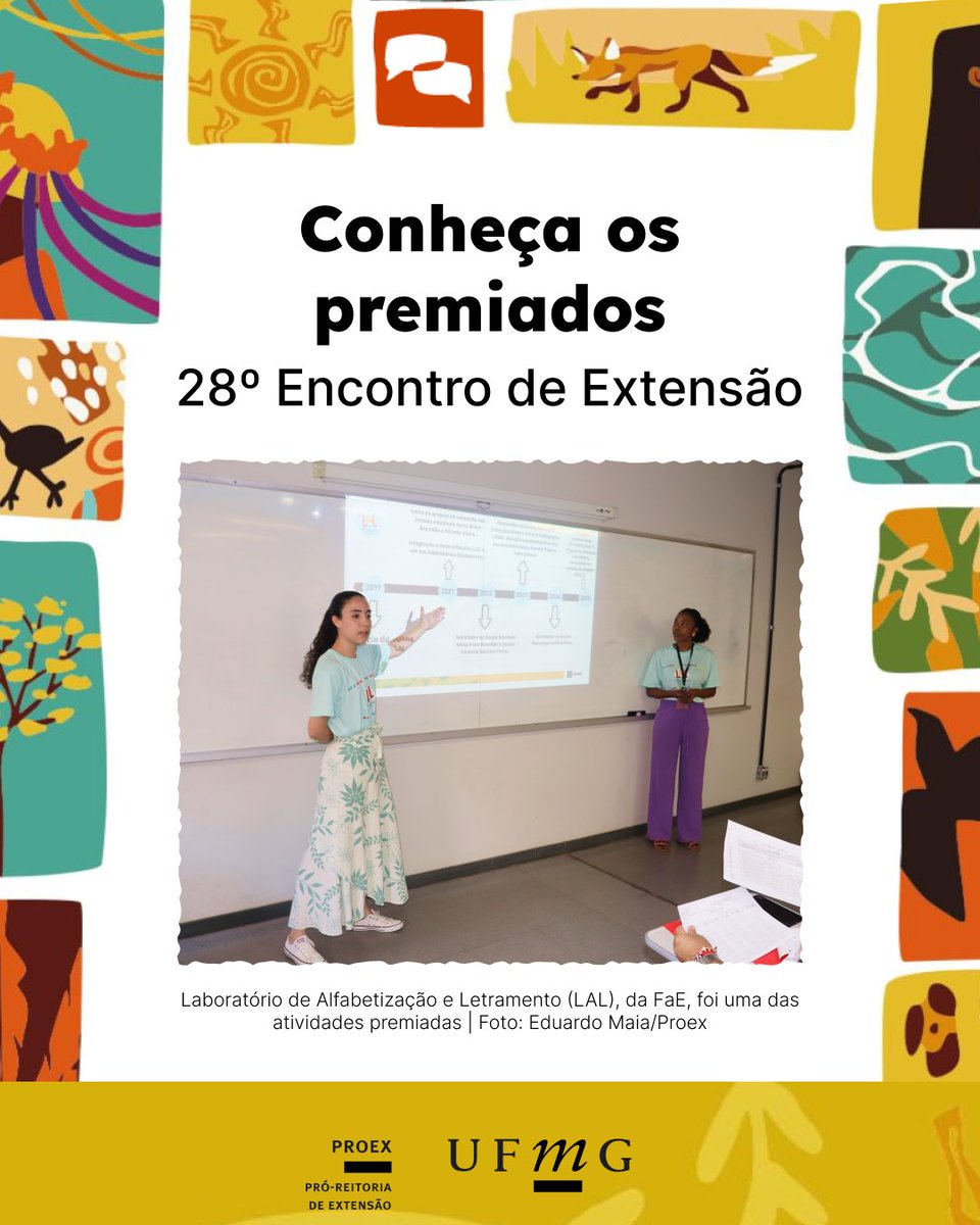 ✨🏅Conheça os trabalhos premiados no 28º Encontro de Extensão: ufmg.br/proex/noticia/…

#ExtensaoUFMG