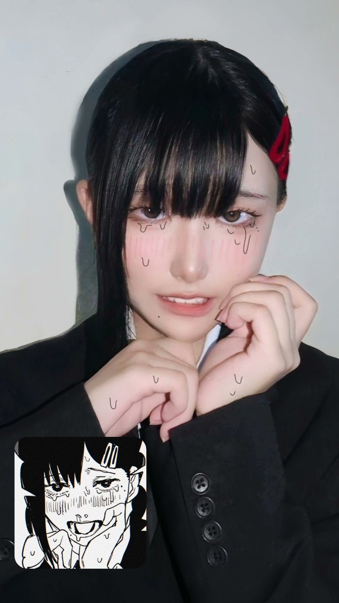 qna5VMSlxL45095's tweet image. どんどん重加工なってる、、、
(近々Tiktokにも出します)
  #東山コベニコスプレ  #チェンソーマンコスプレ  #kobeniCosplay