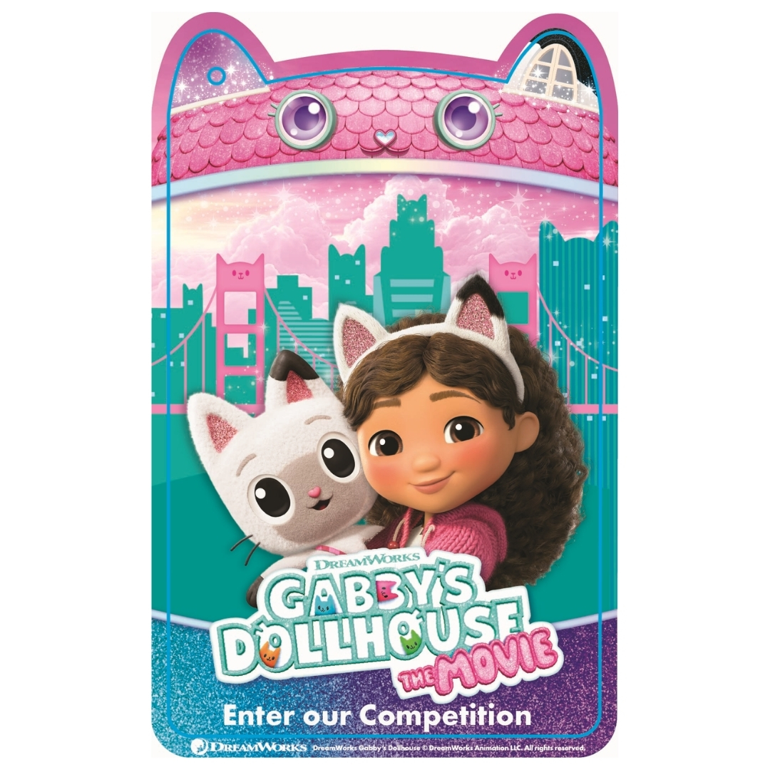 #WIN 1 of 3 #GabbysDollhouse bundles
To celebrate the <a href="/gabbysdollhouse/">Gabby's Dollhouse</a> Movie release, 3 x winners will receive a bundle of cards, wrap and bags.

To enter: 

Like this post, follow us and reply with your favourite Gabby's Dollhouse character.

Ends 21/10 midnight.