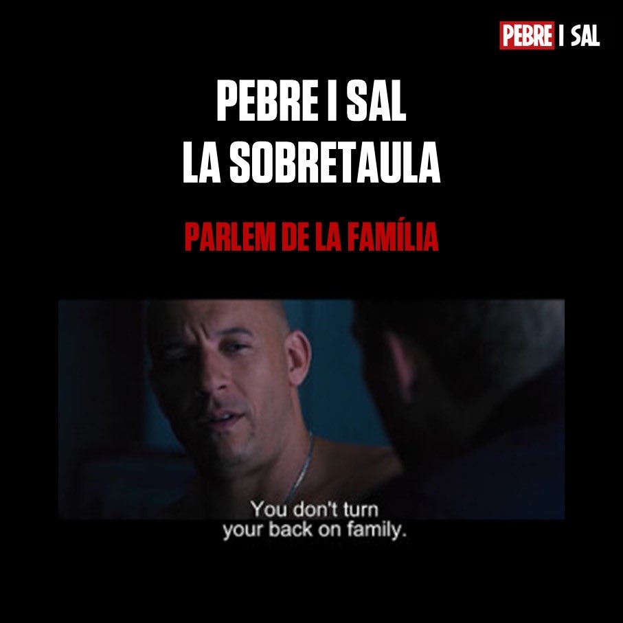 _pebreisal's tweet photo. Torna La Sobretaula i ho fa amb un programa dedicat a la família!!! 

Parlem de la idea de família, dels pares que no diuen “t’estimo” als seus fills, de les famílies de dictadors i genocides i de la idea suburbana de família. 

Trobareu el programa a Spotify i Ivoox. https://t.co/JZUF7jwNE1