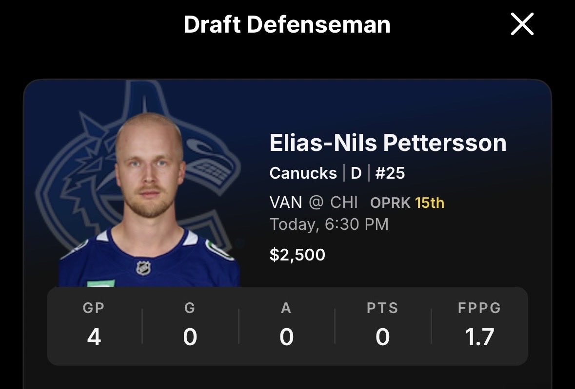 This is very on brand for DraftKings NHL