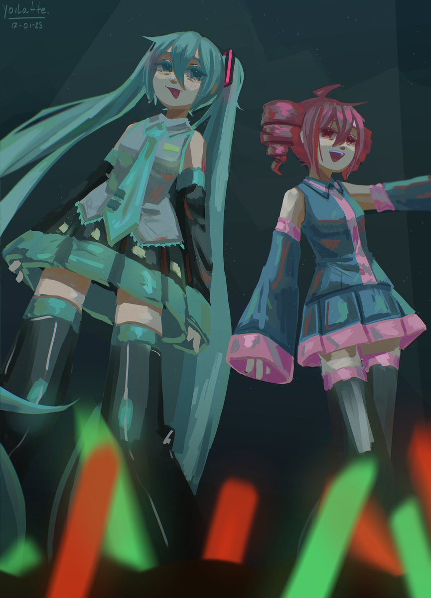 Miku &amp; Teto 💚❤️