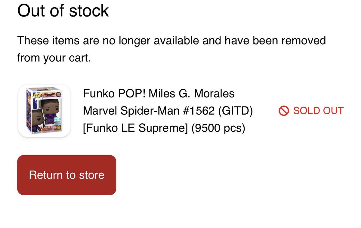 Miles is sold out! Did you get one?
.
#Funko #FunkoPop #Collectibles #Collectible #FunkoPops #Collector #Toy #Toys #DisTrackers