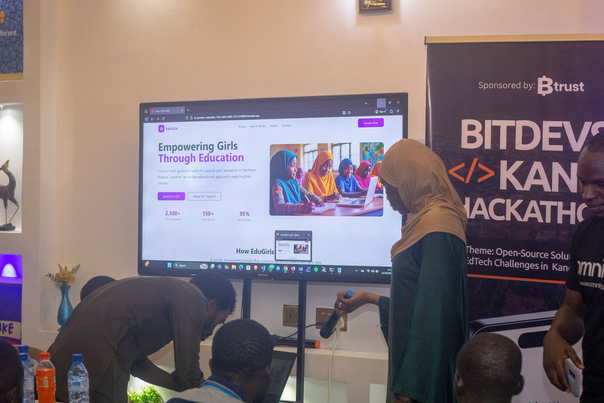 btrust_builders's tweet image. This past Saturday, @BitdevsKano 🇳🇬 held its first Bitcoin and Lightning-powered hackathon exploring open-source solutions for EdTech challenges in Nigeria.
Over 50 participants spent the day forming teams, building prototypes, and exchanging ideas on how blockchain and…