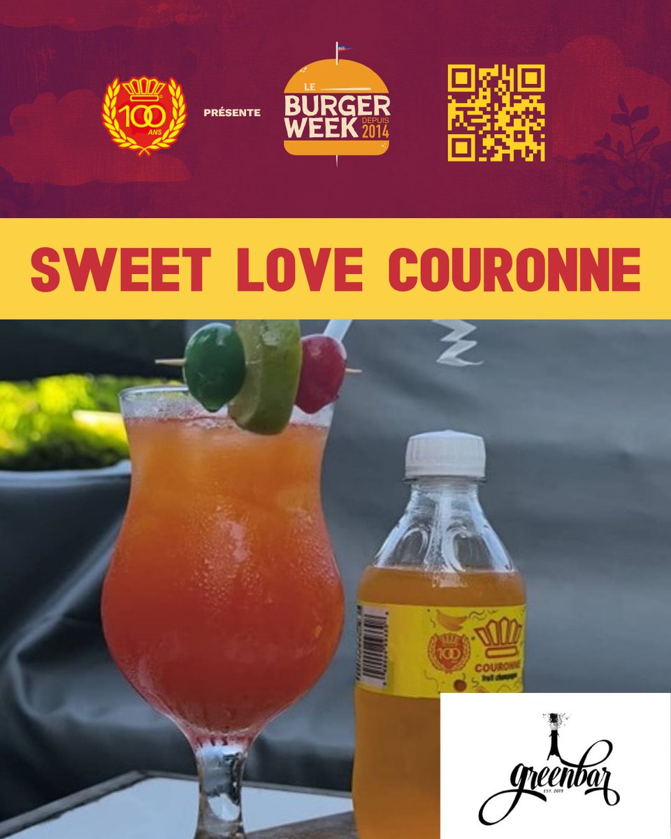 Découvrez les créations de Green Bar - <a href="/leburgerweekht/">Burger Week Haïti</a> - 10 au 17 oct 2025

🍔 Green Burger 

🍹Sweet Love Couronne 

Description complète sur leburgerweekht.com

#LeBurgerWeekHaiti #LeBurgerWeekHT #LaCouronne100ans #EditionBestOf #AnsyenBonToujouBon
