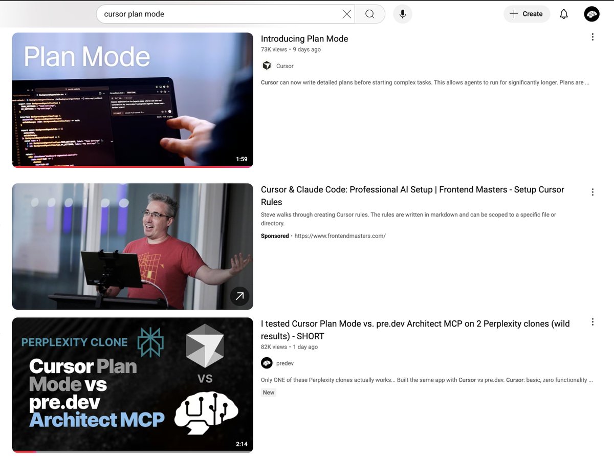 Looks like this video is going viral with 80k views in a day! Prime real estate right below <a href="/cursor_ai/">Cursor</a> 's official Plan Mode video (and more views) when you search "cursor plan mode" on YouTube! The world needs a solution to this vibe coding mess. We are the key to code